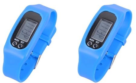 POPETPOP 2 pack Pedometer Watch Led Step Counter Wristwatch with Calorie Monitoring Mileage Display and Time Display Electronic Activity Tracker for Walking Fitness Tracking and Daily Use