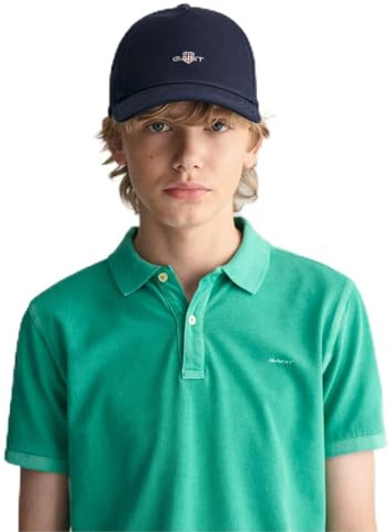GANT Unisex Kinder Shield Cotton Twill Cap Baseballkappe, Evening Blue, S-M EU