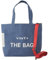 VINT+ Canvas Bag Damen Handtasche – Moderne Schultertasche mit wählbarem Tragegurt – Casual Shopper Tasche ideal für Arbeit, Uni, Schule & Reise | Wasserabweisend, 100% Baumwolle | Big, Blau