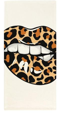 FZRTGOP Leopardenmaul Handtücher Washclappen Handtuch Maschinenwaschbar Gästehandtücher Küchentücher 73x35cm