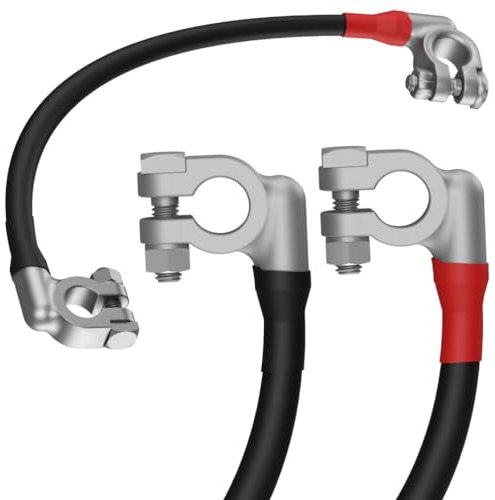 SIGA Batteriekabel 50mm2 50CM inkl. 2xPolklemme 12V aus reinem 100% OFC Kupfer Batterie Kabel Solarkabel Schwarz