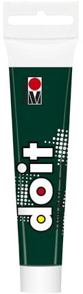 Marabu DO IT Craft Paint, 36 ml verde oscuro, pintura acrílica semibrillante para bricolaje, manualidades y hobbies, pintura al agua, resistente a la intemperie, vegana, 12760076068