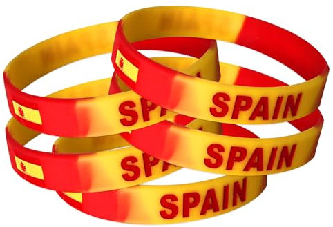 TARIFA UNITED Pulsera hombre España 5 pulseras de silicona España de goma mujer bandera hombre pulsera gomas elasticas mujer bandera