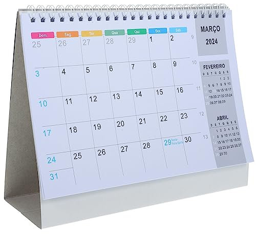 OUSIKA Flip-Kalender, Schreibtischkalender 2024, praktischer Desktop-Stand-Neuheitsdekor, niedlicher Tisch