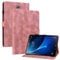 Rosbtib Coque pour Samsung Galaxy Tab A 10,1 Pouces 2016 SM-T580/ T585, Multi-Angles de Visualisation Housse de Protection en Similicuir avec Porte-Carte Couverture Motif Lys, Rose