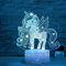 Deluisho Luce Notturna Unicorno per Bambini, Lampada Bambini Notturna, Lampada da Illusione 3D a Luce LED, Telecomando 16 Colori Cambiabili Dimmerabili con Interruttore a Sfioramento