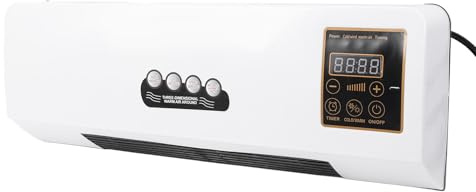 Climatiseur Mural Mobile, Mini Machine de Chauffage, Climatiseur Grand Angle à Faible Bruit, Ventilateur de Refroidissement avec Télécommande (Prise UE 220V)