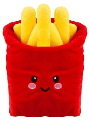 VFM - Fries Soft Toy Food Themed Cute Plush Cuddly Soft Fluffy Stuffed Toy Plush Toy Cute Stuffed Plushie, Gifts for Birthday, Valentine's Day Christmas - 27cm Multi-Coloured