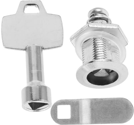 DOITOOL Garbage Can Lock Kit of Triangle Slot Locks Fitting Bin Secure for Indoor Outdoor Use