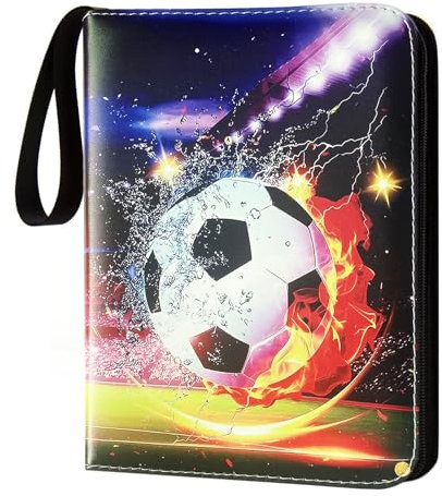 Card Binder 400 Pockets Trading Cards Extra Large 4 Pockets Trading Card Albums with sleeve Cards holder Collection Binder (Blue)