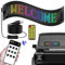 TOWEBOORY Tableau D'affichage LED Bluetooth, Panneau à Défilement LED Programmable Flexible Plaque Lumineuse Camion Personnalisé, 5 V USB, pour Voiture, Bar, Fête, Festival (92 * 374 mm)