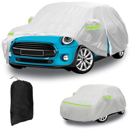 Car cover, waterproof, spare, for Mini Cooper 5 doors 2013-2024, 600D, waterproof, sun protection, suitable for all weather conditions, silver