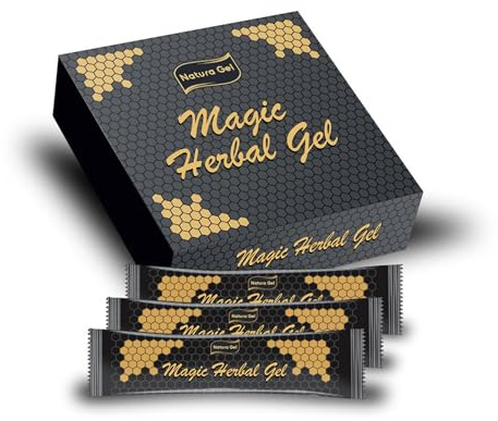 Natural Agent for Men - Boîte solide et haute - Avec ginseng et ginseng et ginseng biloba - Gel à base de plantes - 12 x 12 g - Mélange de miel et d'herbes - Maca, Tribulus.