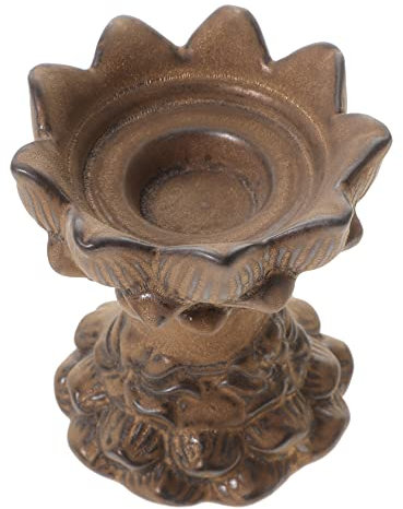 QUMIIRITY Lotus Kerzenhalter Aus Keramik Retro Kerzenständer Für Home Dekoration Langlebiger Kerzenhalter Für Wohnzimmer Und Schlafzimmer