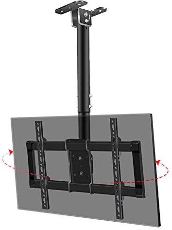 ZQMKQCEK TV-StänPOIG, TV-Wandhalterung, TV-Deckenhalterung, Vollbeweglich, 360° drehbar, neigbar, passend für 39-90 Zoll Low Profile LED-Fernseher,