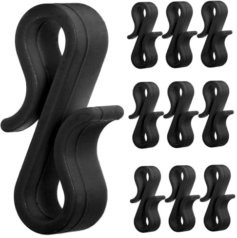 Alipis 50pcs Weatherproof Plastic Gutter Hooks S-Shaped Clips for Hanging Outdoor Christmas Lights Holiday Decorations Easy to Use Light Hangers for Outside