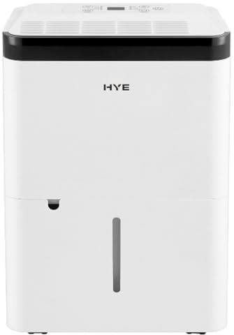 HYE 12L/Day Portable Compressor Dehumidifier for Damp with 1.5L Tank, 39dB, 4 Modes, Compact Low Noise Dehumidifier for Drying Clothes, Bedroom, Kitchen, Office – SA01DH12L02 [2025]