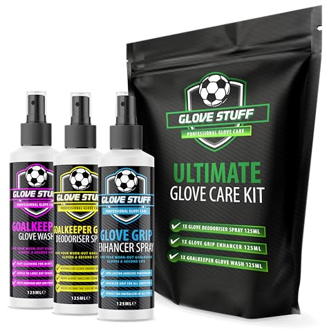 Glove Stuff - Ultimate Care Kit - 3 x 125ml Sprays - Includes Grip Spray, Cleaner and Deodoriser - Complete Maintenance Set for Clean, Fresh, Game-Ready Gloves