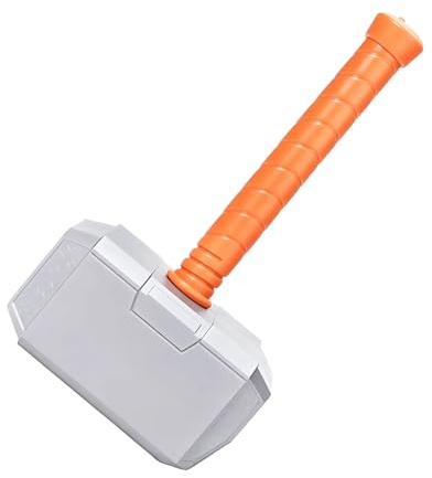 RmKbe Battle Hammer Viking Accessories Toy Plastic Role Play Costume Pretend Weapons Hammer for Halloween Dress Up Cosplay Props