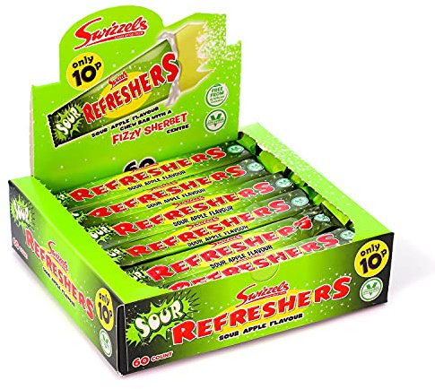 Swizzels Refreshers Sour Apple Flavour (Pack of 60)