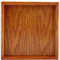 Bandeja de madera, bandeja de madera para servir alimentos, bandeja cuadrada de madera maciza, bandeja decorativa hecha a mano para café, té, aperitivos, desayuno, cena (20 x 20 cm)