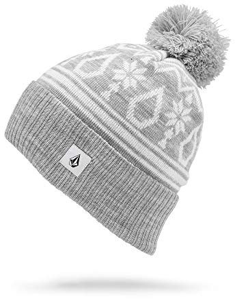 Volcom Damen Argenta Class Fit Pom Snow Beanie - Grau - Einheitsgröße