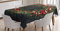 ABAKUHAUS Weihnachten Tischdecke, Tanne Weihnachten Kranz, Druck mit Klaren Farben ohne Verblassen Waschbar für innen oder Außen Bereich, 140 x 170 cm, Grün Rot
