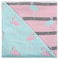 Hayisugar Baby Decke Kuscheldecke, super weich,110x110cm, 100% Baumwolle, 6-lagig, Babydecke, Kinderwagendecke, Einschlagdecke, Kinderdecke,Erstlingsdecke, Flamingo