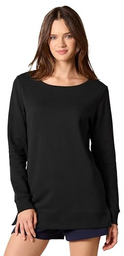 Amazon Essentials Felpa a Tunica in Pile con Scollo Aperto Donna, Nero, M