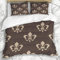 ZORMIEY Bettwäsche - Bettwäscheset De Beige Antique Pattern Königliche Lilie Floral Abstract British Classic Fleur King Mikrofaser weich dreiteilig Mit 2 Kissenbezügen 135 * 200
