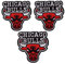 LanXin 3 Stück NBA Bulls Nähen/Aufbügeln Basketball Logo Emblem Sportapplikationen Zubehör Dekoration Patches