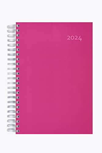 2024 Der GROSSE Dicke - Kalender DIN A4 von edition cumulus – Ideal fürs Büro – Spiralbindung – pro Tag eine volle A4 Seite Platz – Tageskalender (Himbeere)