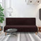 Topchances Samt-Sofabezug ohne Armlehnen, Stretch-Futon-Bezüge, Spandex, armlos, für 2–3-Sitzer, faltbar, Couch, Möbelschutz, Samtstoff für Wohnzimmer, Haustiere, Kinder (Braun)