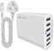 USB Desktop Charger, 60W 12A 6-Port USB Charging Station Multi Ports Desktop Charger Hubs Compatible with Smartphone/Tablets and More