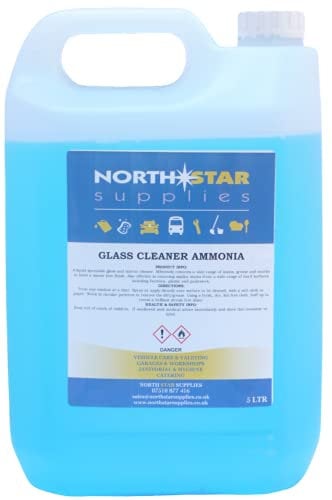 Glass Cleaner - Ammonia, Smear & Streak Free - North Star Supplies 5 Ltr