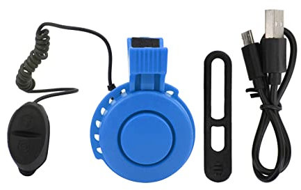 SUNGOOYUE Elektrische Fahrradhupe, 120DB wasserdichte USB Wiederaufladbare Fahrradklingel f¨¹r Mountainbike-Rennrad-Roller-Lenker(Blau),Fahrr?der und Ersatzteile