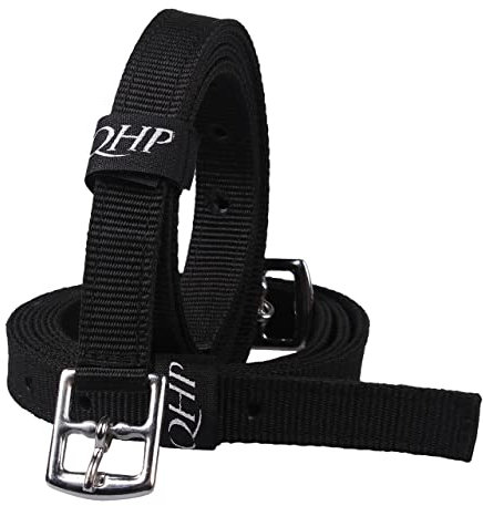 QHP Steigbügelriemen Nylon (150 cm, schwarz)