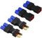 LINSYRC 2 Stück EC3 Männlich auf Deans T-Stecker Buchse Steckeradapter und 2 Stück EC3 Buchse auf Deans T-Stecker Männlich Steckeradapter für RC Lipo Akku