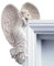 Engel Deko Figur Engel der Erlösung Wandskulpturen Engelfigur mit Flügel Schutzengel Türdeko Angel Dekofigur Weihnachtsengel Wanddeko Engelkind Skulptur Geschenk Geburtstag Weihnachten Advent