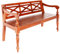 Makastle Sitzbank aus Holz, ergonomische Sitzfläche mit Armlehnen und Rückenlehne, Batavia Bank Küchenbank Bänkchen Sessel Sofa Couch Küchensofa Sitzmöbel Wohnzimmer, Dunkelbraun 136 x 50 x 82 cm