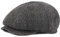 Sleeping forest Schiebermütze Ohrenklappen Flatcap Herren Dicker Newsboy Cap mit Klappen Winter Cap 8 Panel Schirmmütze Peaky Herbst/Winter Fischgräten Schlägermütze Gatsby Cap Retro Schwarz (XL)