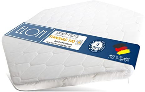 Stillerbursch Laufgittereinlage 6 eckig 120cm Elon | Laufgittermatratze | Babymatratze Laufstall | Made in Germany | 100% Polyester | Bezug waschbar 40 Grad | weiß