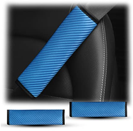 CGEAMDY 2Pezzi Imbottitura Avanzata per Cintura di Sicurezza, Universale Imbottitura per Cintura di Sicurezza, più Comfort Durante il Viaggio, Adatto Alla Maggior Parte Delle Auto(Blu)