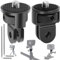 Mikqky 2 Stück Stativ Adapter, Aluminium 1/4 Zoll Adapter Kamera Halterung, Drehbar Stativgewinde Adapter, 360° Einstellung Stativ Adapter, Für GoPro Hero10, SJCAM und Anderen Action-Kameras(Schwarz)