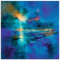 ARTland Wanddeko Glasbilder Wandbild Glas Bild einteilig 50x50 cm Quadratisch Abstrakte Kunst Farbe Traum Horizont Meer Wolken Island U4UT