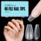 TOMICCA 360 Pièces Capsule Americaine Ongle, 15 Tailles Faux Ongles, Cercueil MoyensTransparent Couverture Complète, Avec Valise De Rangement, Pose Americaine Capsule pour Diy Nail Art