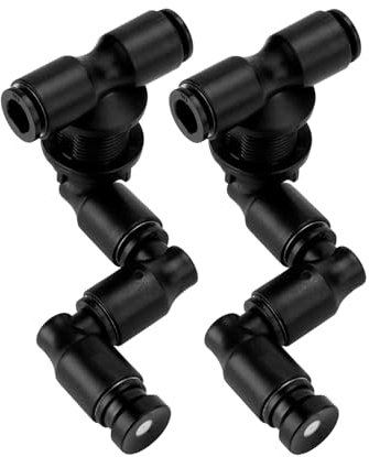 WEEVDRIE Nebel Sprinkler, 2 Stücke Reptilien Düse Fogger 360 Grad einstellbar Sprinkler Spray Kühlung System Misting Düsen Reptil für Regenwald Rainforest Tank Haustier, SSchwarz