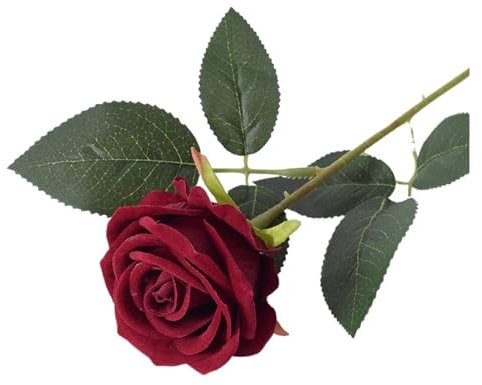 Bouquet di fiori artificiali in velluto rosso finto fiore di rosa per matrimonio casa decorazione tavolo regalo di Natale San Valentino (colore: L, dimensioni: 10 pezzi)