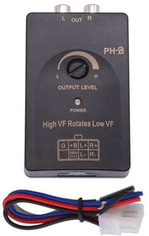 Jiqoe Car Stereo Speaker Delay High Low Converter For Auto Subwoofers Amplifier Player High To Low Speaker Wire To RCAs Adapter Converter Line Level Output