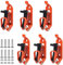 EXLECO 6 X 17-40mm Schaufelhalter Dachträger Schaufel Halterung Axthalter Dachträger Zubehör Spannverschluss Gummi Verschlusslager Wandmontagehalterungen für Lastwagen Auto Boot Werkzeug Spaten Orange